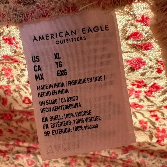 American Eagle open back flowy floral blouse - Picture 4 of 7